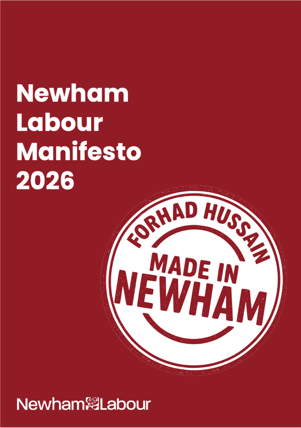 Newham Labour's 2026 manifesto cover